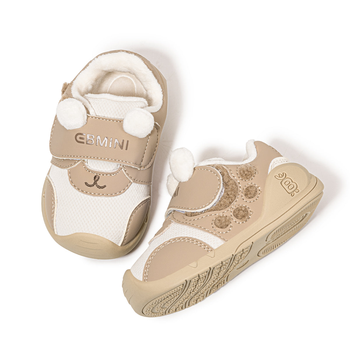 EBMINI Baby First Walker Shoes – Cute Bear Ears Design, Soft & Easy to Wear