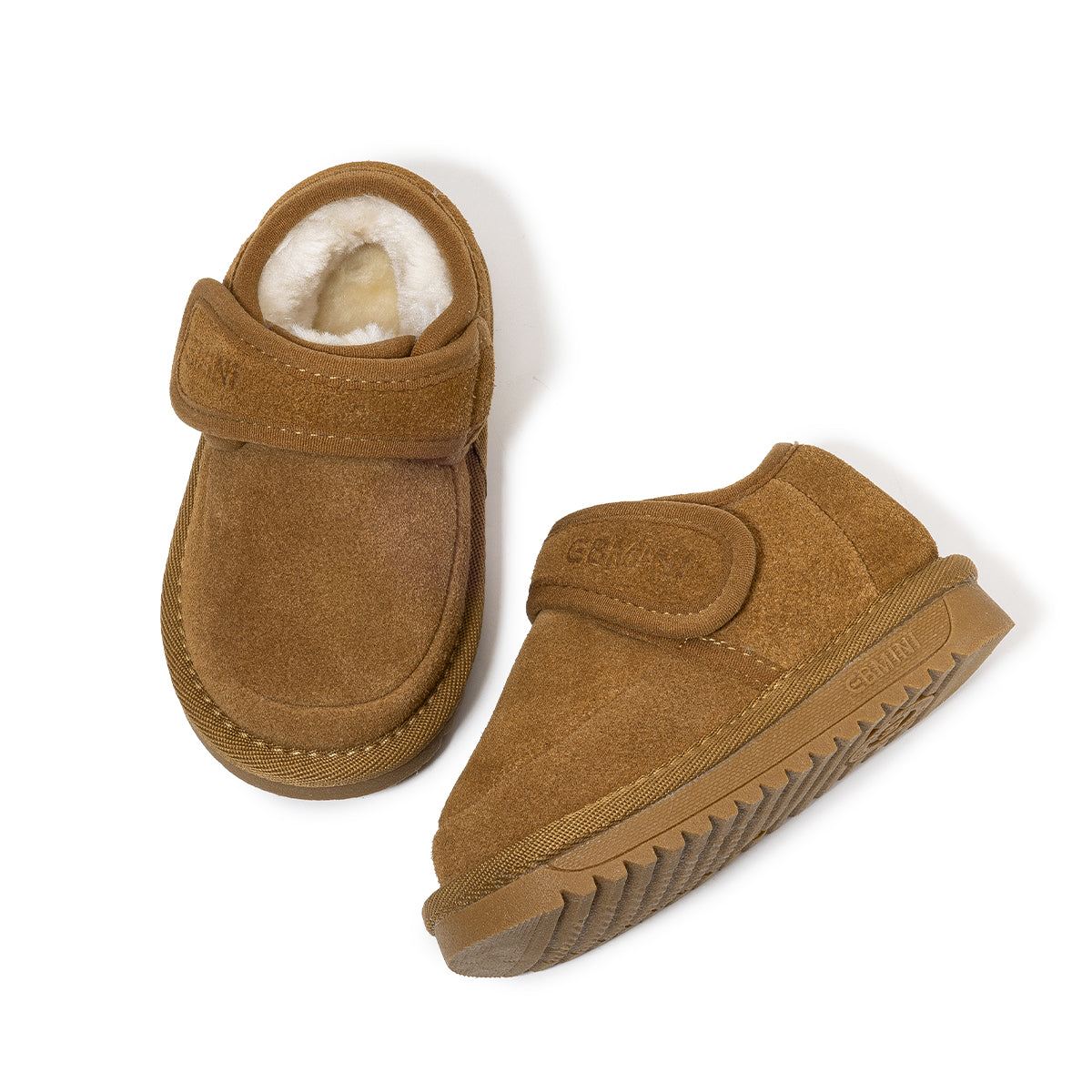 EBMINI  Kids’ Velcro Shoes – Fleece-Lined, Non-Slip & Easy to Put On and Take Off