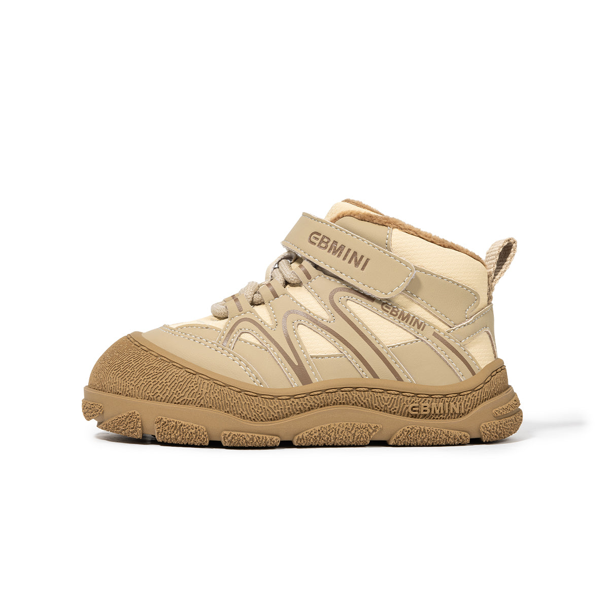 EBMINI Kids’ High-Top Boots – Warm Lined Interior, Waterproof Upper & Easy Velcro Fastening