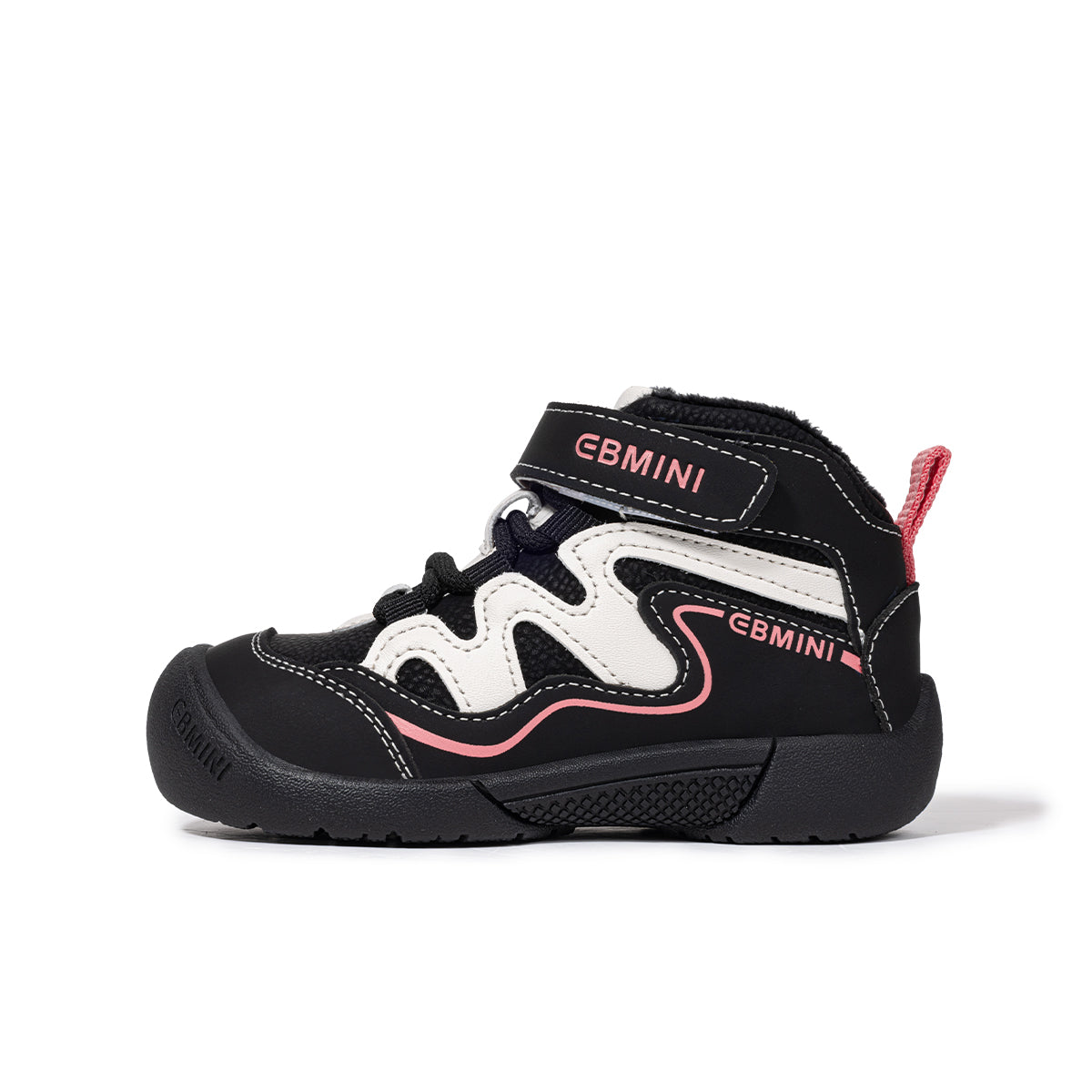EBMINI Kids’ High-Top Trainers – Warm Fleece Lining, Non-Slip Sole & Easy On and Off