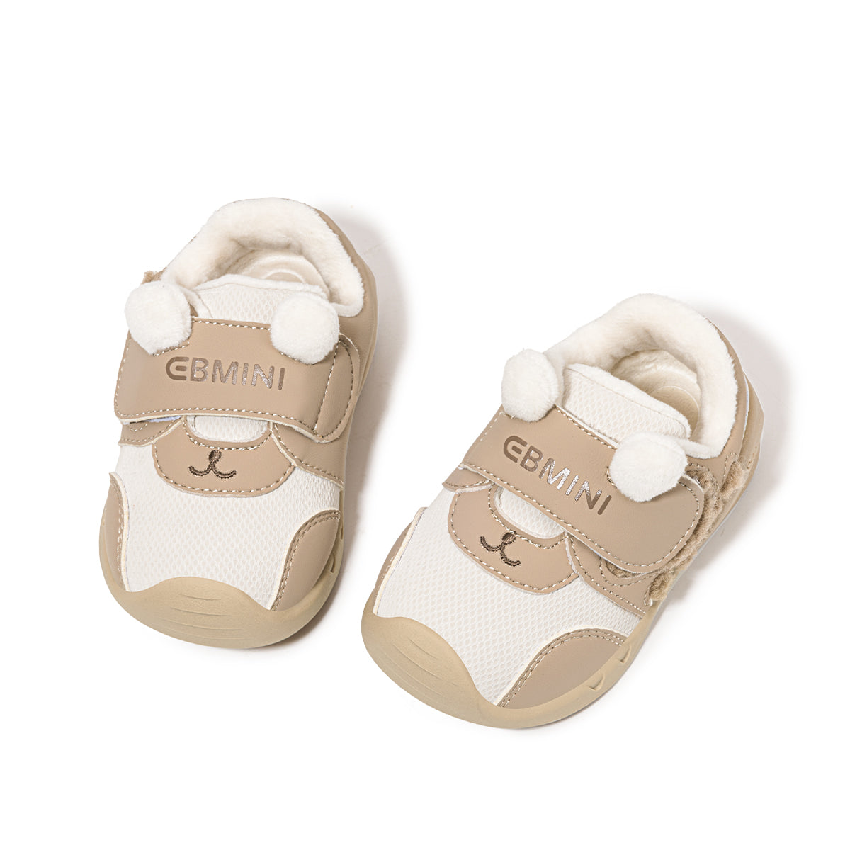 EBMINI Baby First Walker Shoes – Cute Bear Ears Design, Soft & Easy to Wear