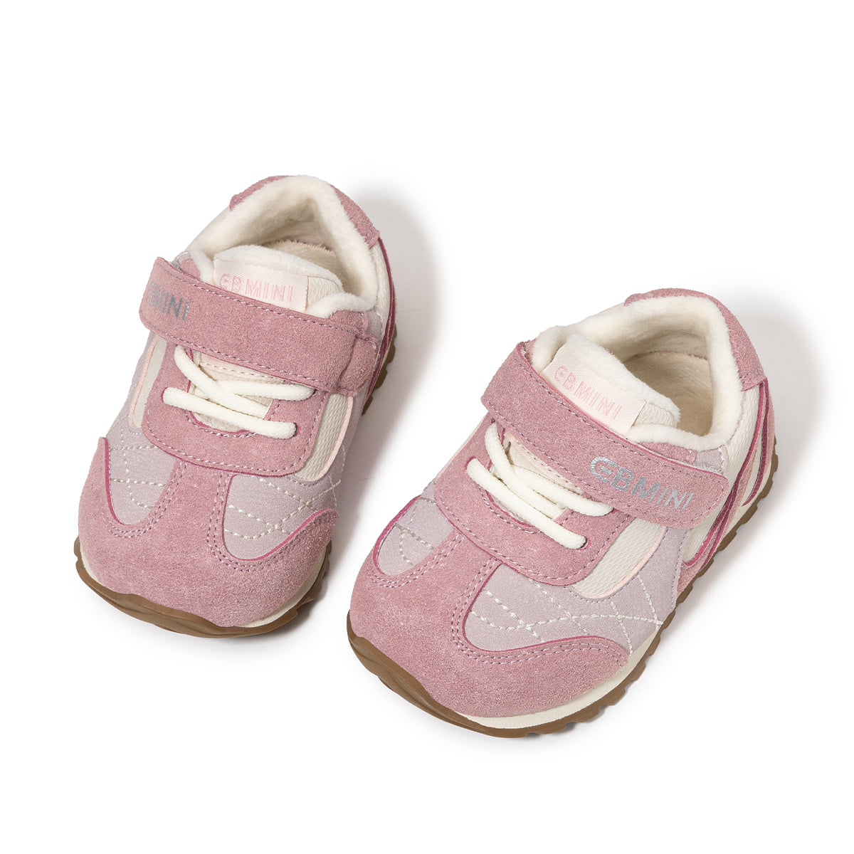 EBMINI Kids’ Lightweight Velcro Trainers – Fleece-Lined for Easy Wear & Steady Steps