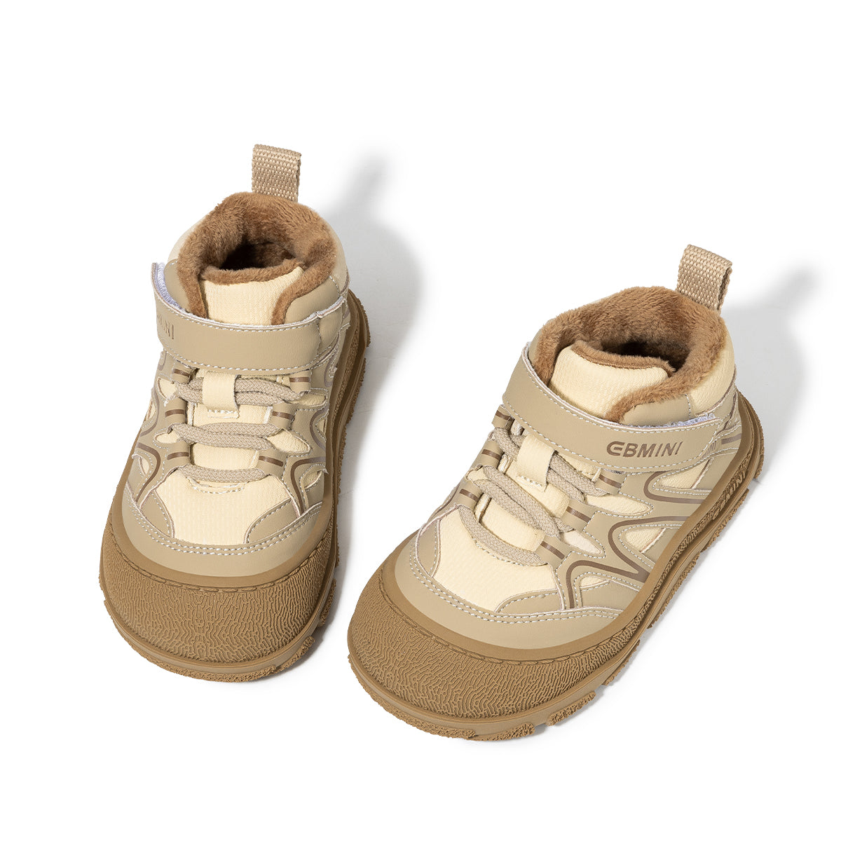 EBMINI Kids’ High-Top Boots – Warm Lined Interior, Waterproof Upper & Easy Velcro Fastening