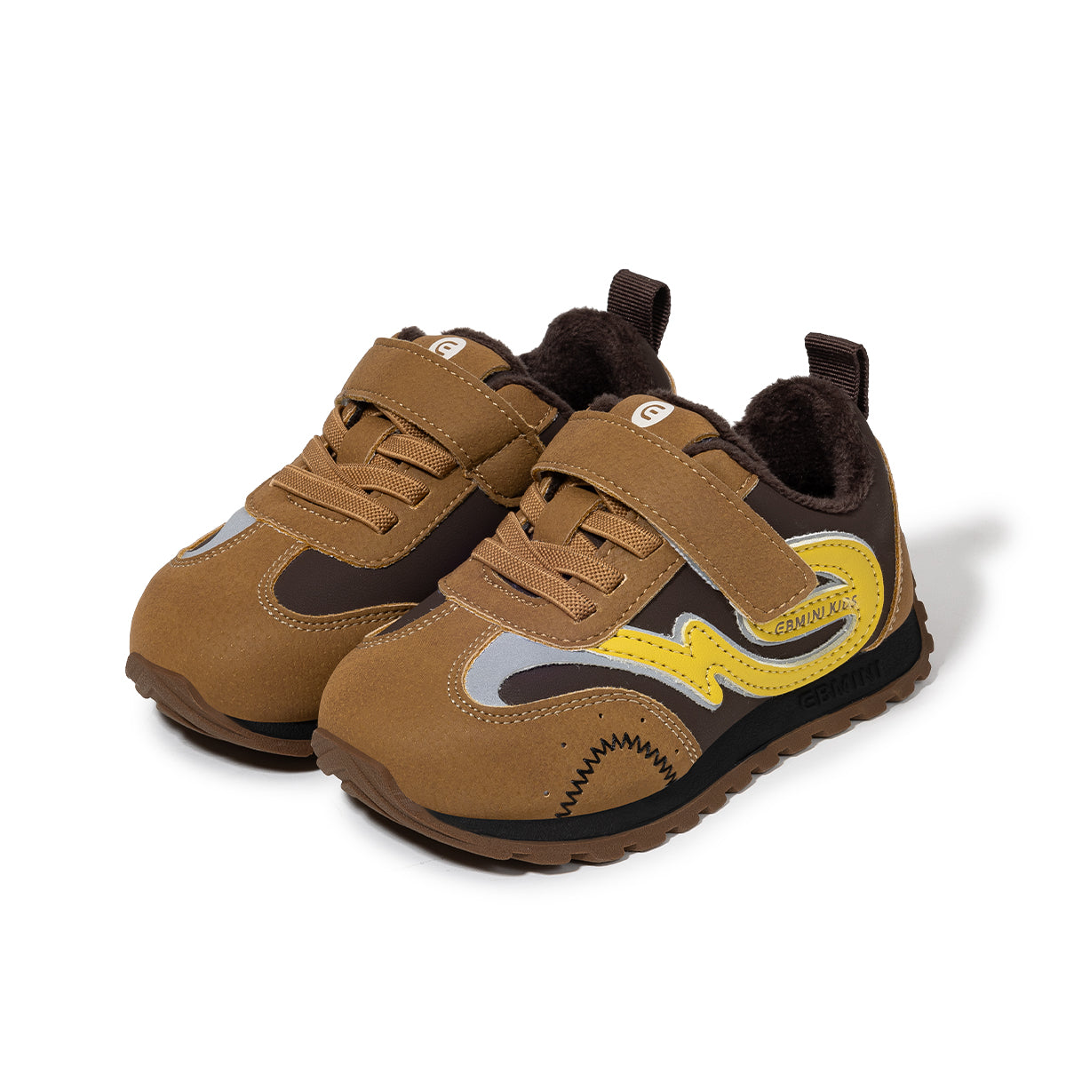 EBMINI Kids’ Warm Trainers – Fleece-Lined, Non-Slip & Ideal for Outdoor Play