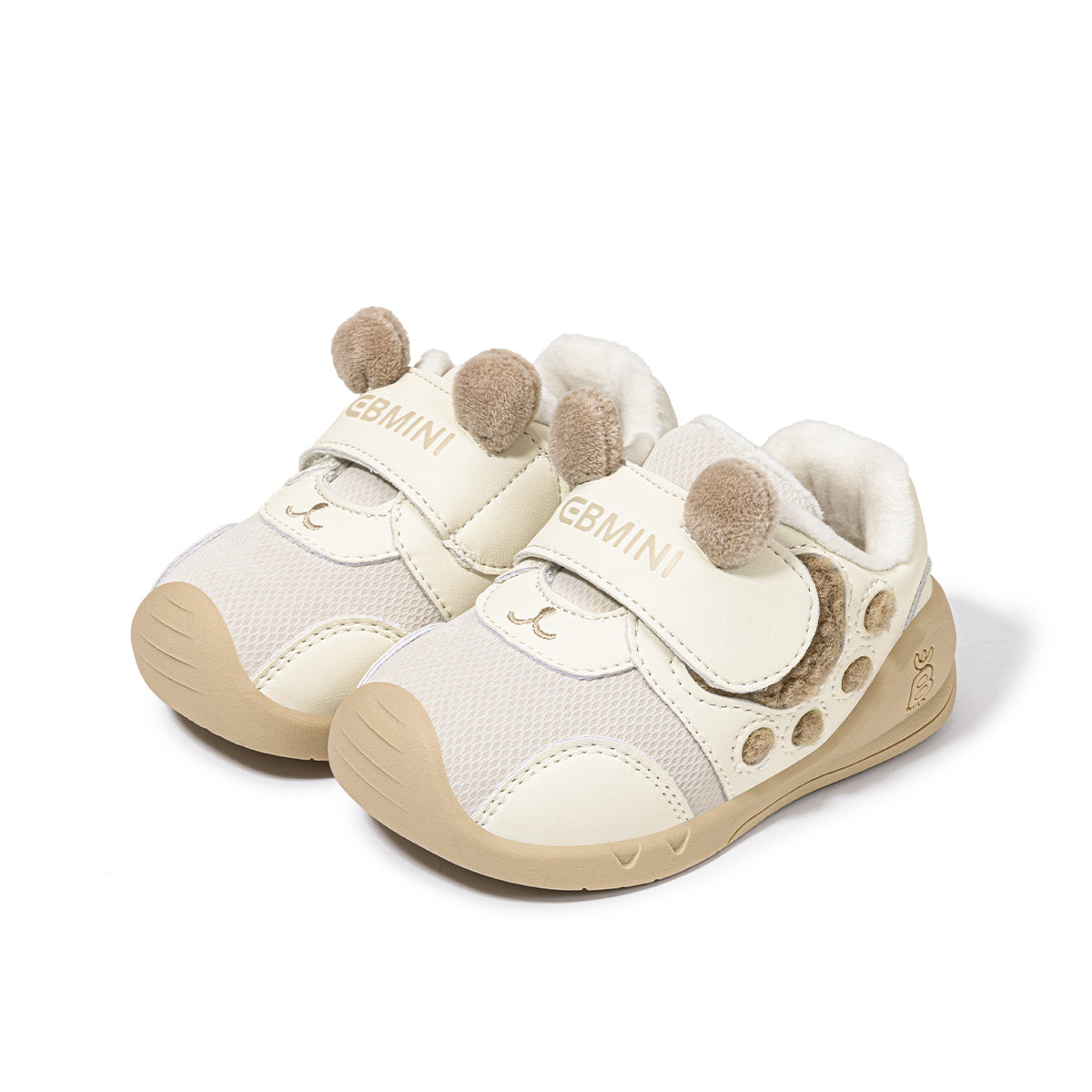 EBMINI Baby First Walker Shoes – Cute Bear Ears Design, Soft & Easy to Wear