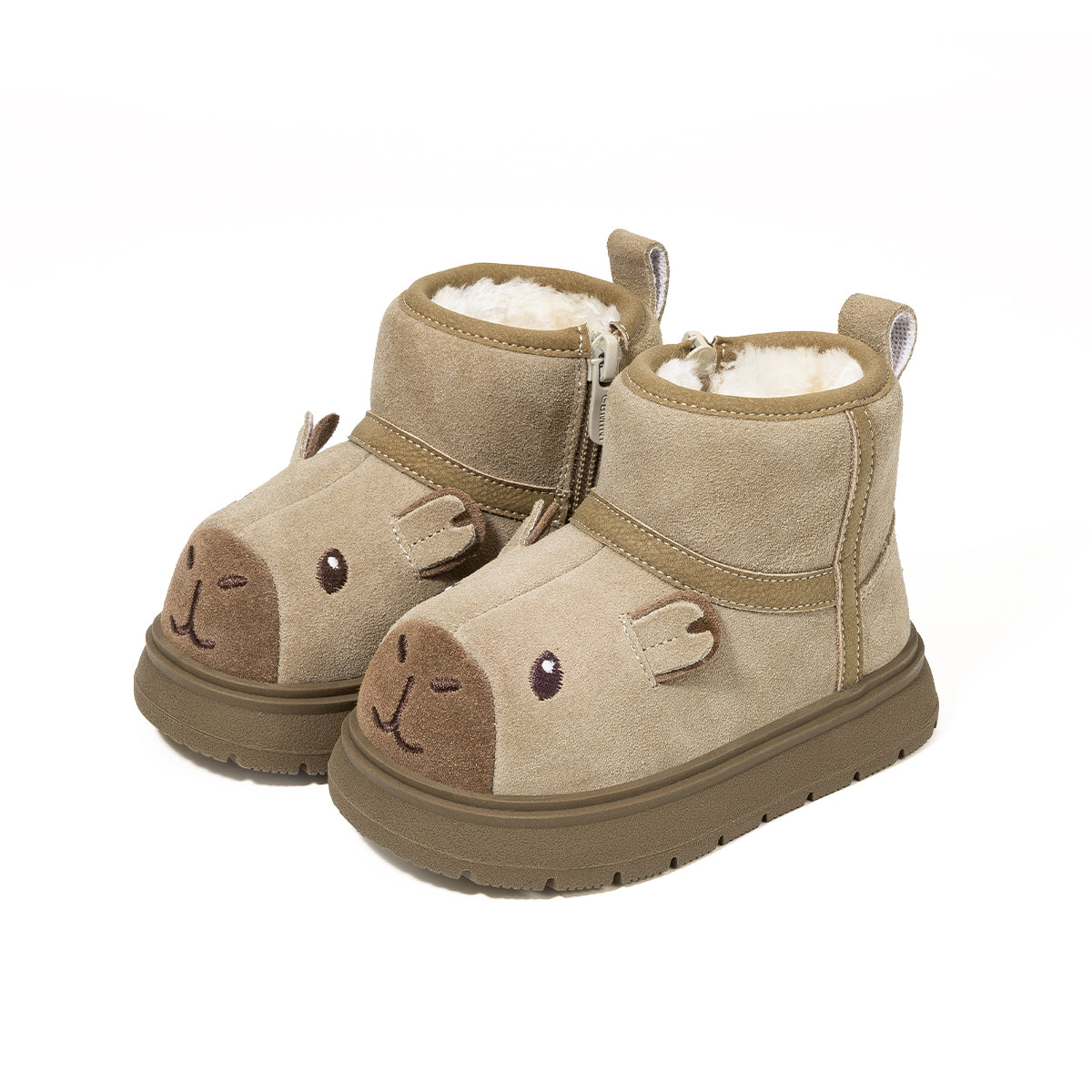 EBMINI Kids’ Cute Animal-Design Boots – Fleece-Lined & Non-Slip