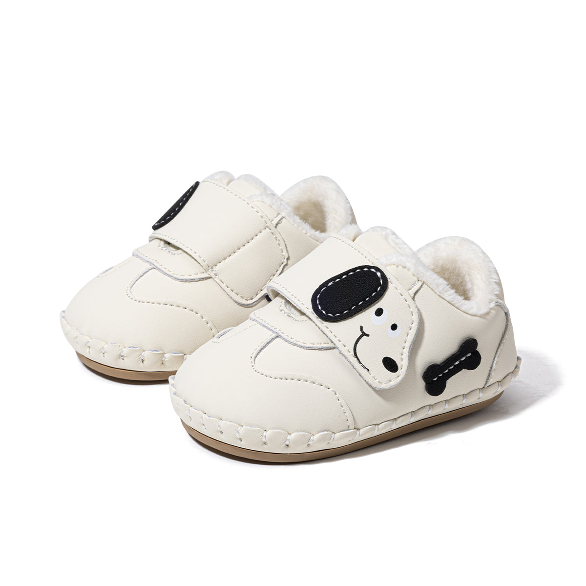 EBMINI Kids’ First Walker Shoes – Cute Dog Design, Soft & Lightweight with Easy Velcro Fastening
