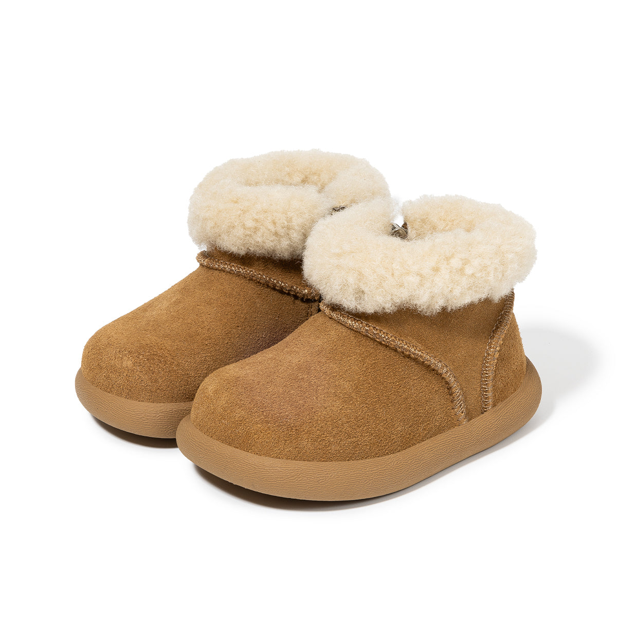 EBMINI Kids’ Classic Boots – Fleece-Lined, Fluffy Exterior & Non-Slip Sole