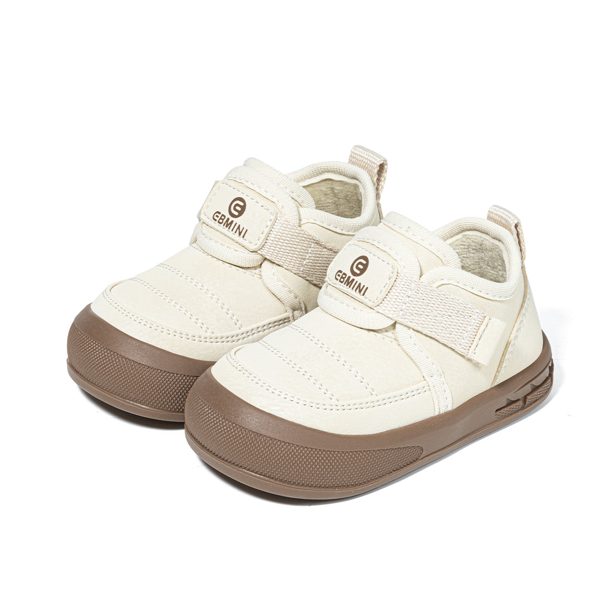 EBMINI Kids’ Sporty Velcro Trainers – Fleece-Lined, Non-Slip & Easy On and Off