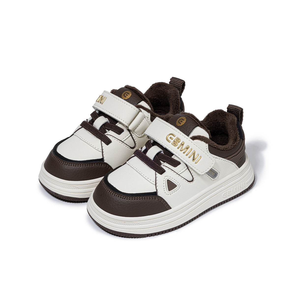 EBMINI Kids’ Sporty Velcro Trainers – Fleece-Lined, Warm & Easy to Wear