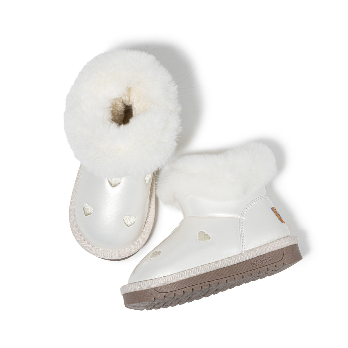 EBMINI Kids’ Snow Boots – Non-Slip, Fleece-Lined & Adorably Heart-Designed