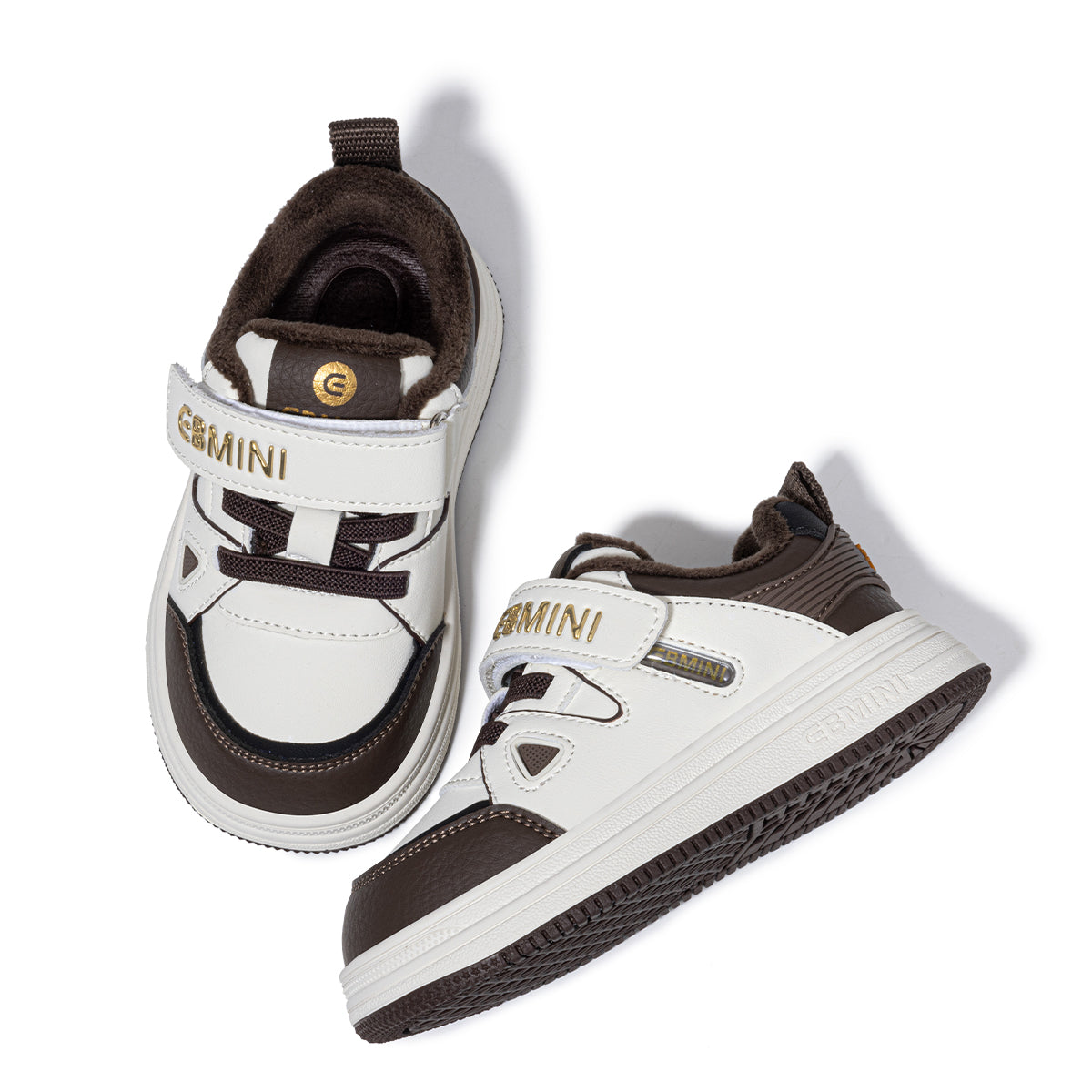 EBMINI Kids’ Sporty Velcro Trainers – Fleece-Lined, Warm & Easy to Wear