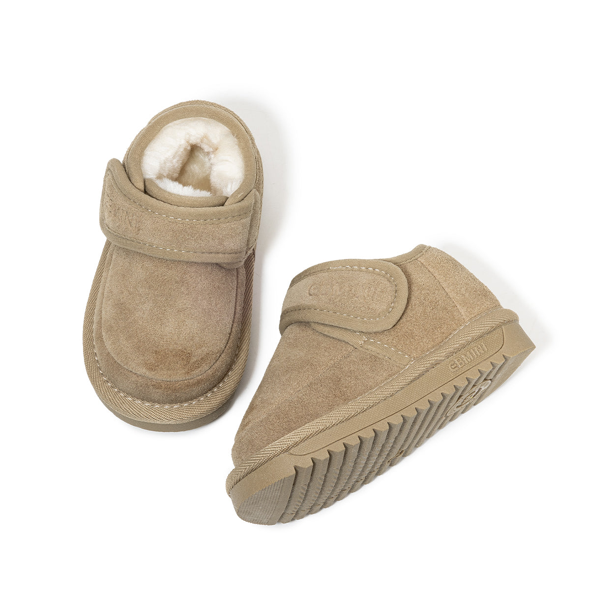EBMINI  Kids’ Velcro Shoes – Fleece-Lined, Non-Slip & Easy to Put On and Take Off