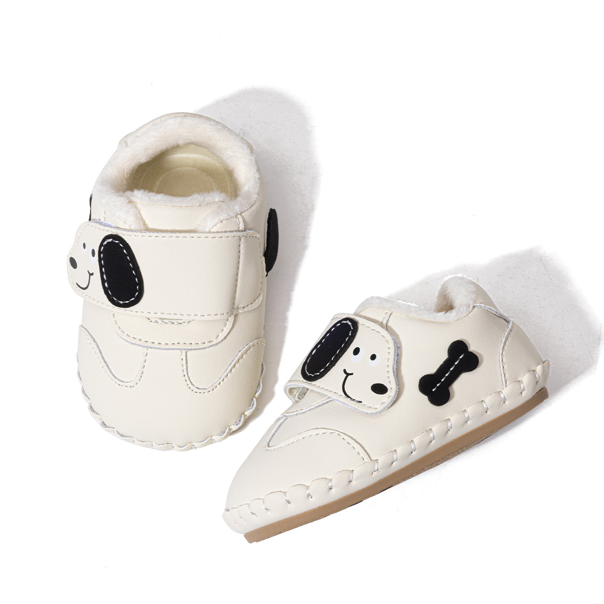 EBMINI Kids’ First Walker Shoes – Cute Dog Design, Soft & Lightweight with Easy Velcro Fastening
