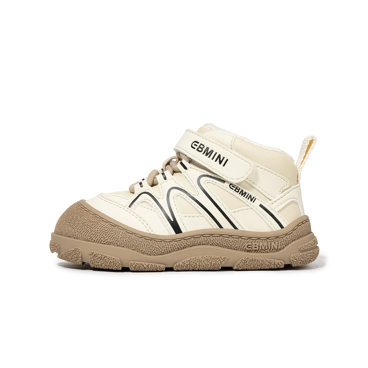 EBMINI Kids’ High-Top Boots – Warm Lined Interior, Waterproof Upper & Easy Velcro Fastening