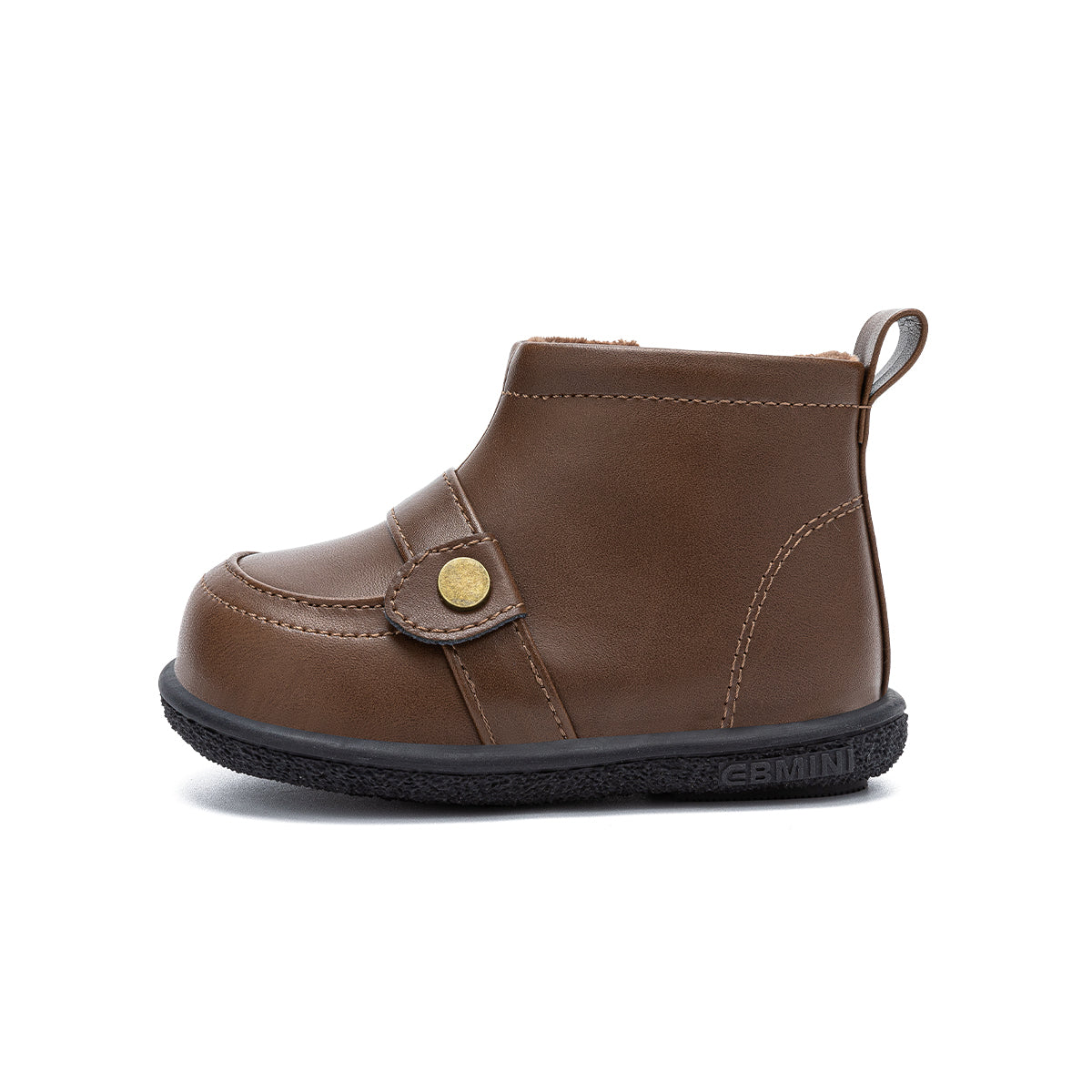 EBMINI – Leather Boots for Toddlers with Warm Fleece Lining & Easy Side Zip