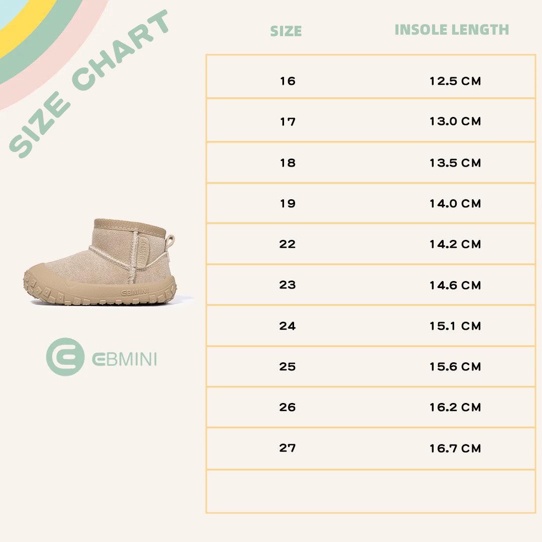 EBMINI Warm Fleece-Lined Boots for Children – Lightweight, Non-Slip & Easy to Wear