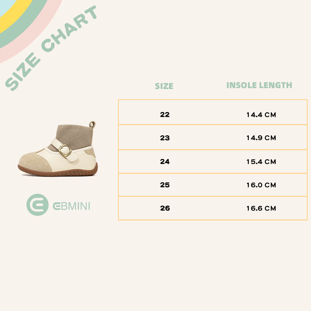 EBMINI BELLA – Minimalist First Walker Shoes for Toddlers, Cute & Comfortable Design