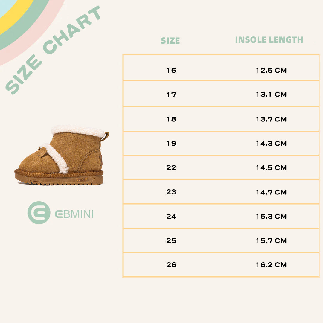 EBMINI Adorable Fleece-Lined Baby Boots – Lightweight & Cosy for Little Feet