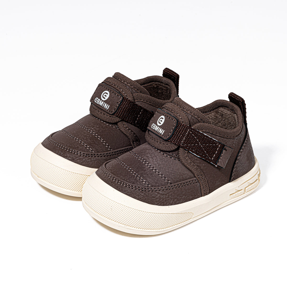 EBMINI Kids’ Sporty Velcro Trainers – Fleece-Lined, Non-Slip & Easy On and Off