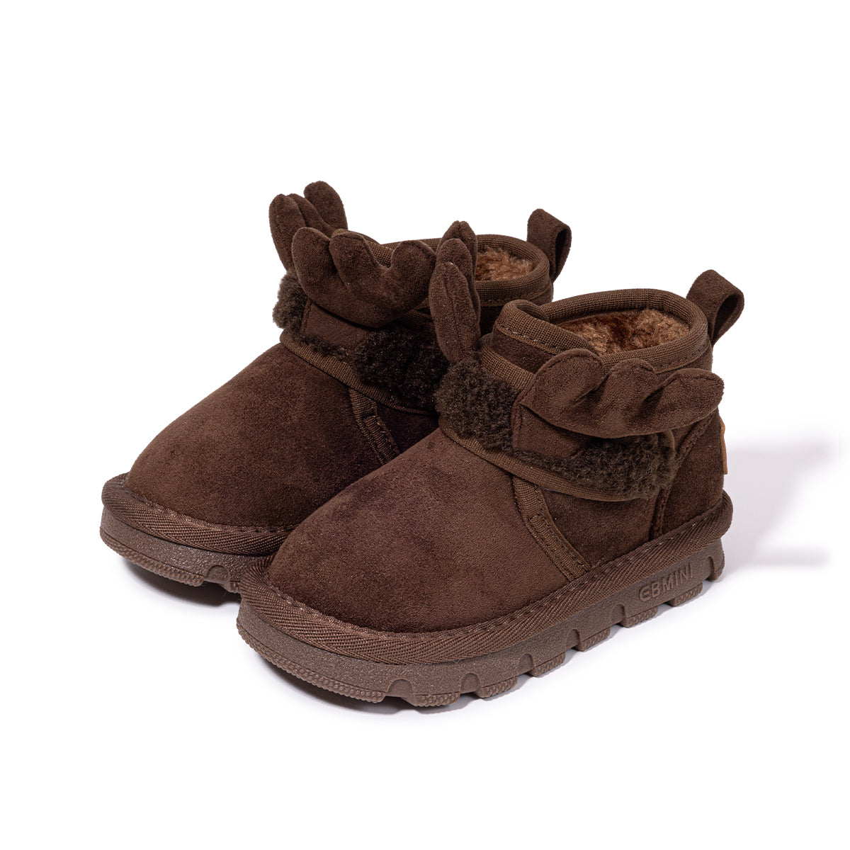 EBMINI  Kids’ Warm Boots – Fleece-Lined, Lightweight & Cute Antler Design