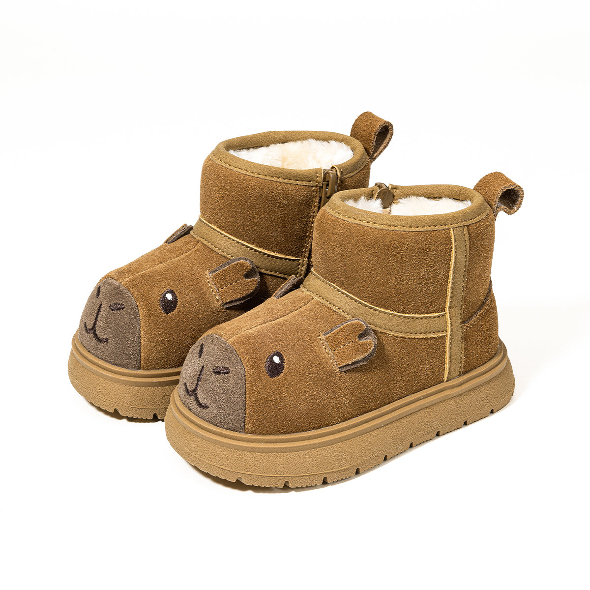 EBMINI Kids’ Cute Animal-Design Boots – Fleece-Lined & Non-Slip