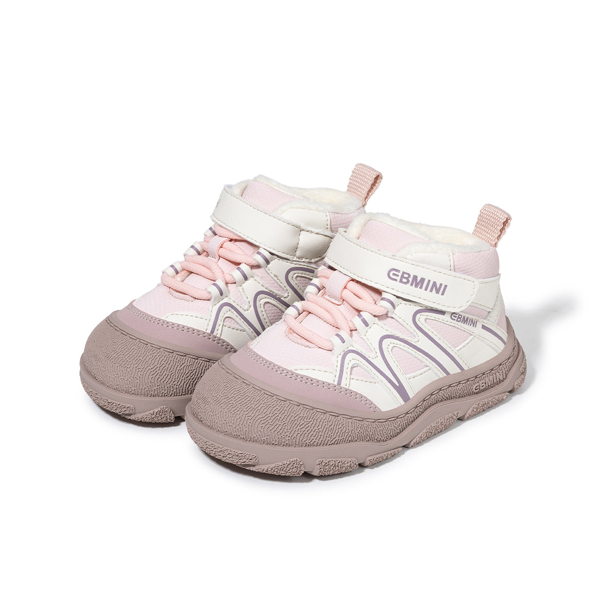 EBMINI Kids’ High-Top Boots – Warm Lined Interior, Waterproof Upper & Easy Velcro Fastening