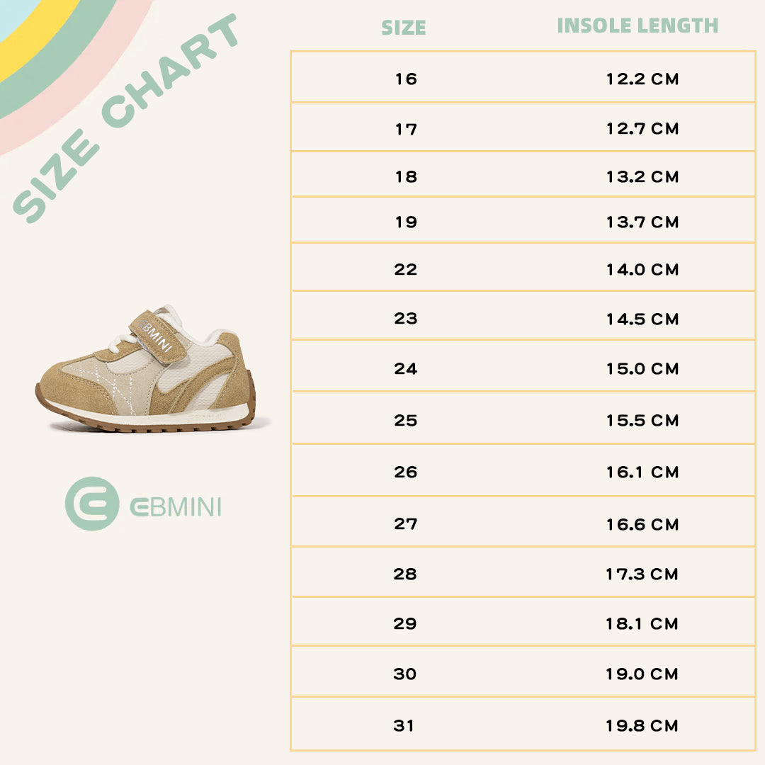 EBMINI Kids’ Lightweight Velcro Trainers – Fleece-Lined for Easy Wear & Steady Steps
