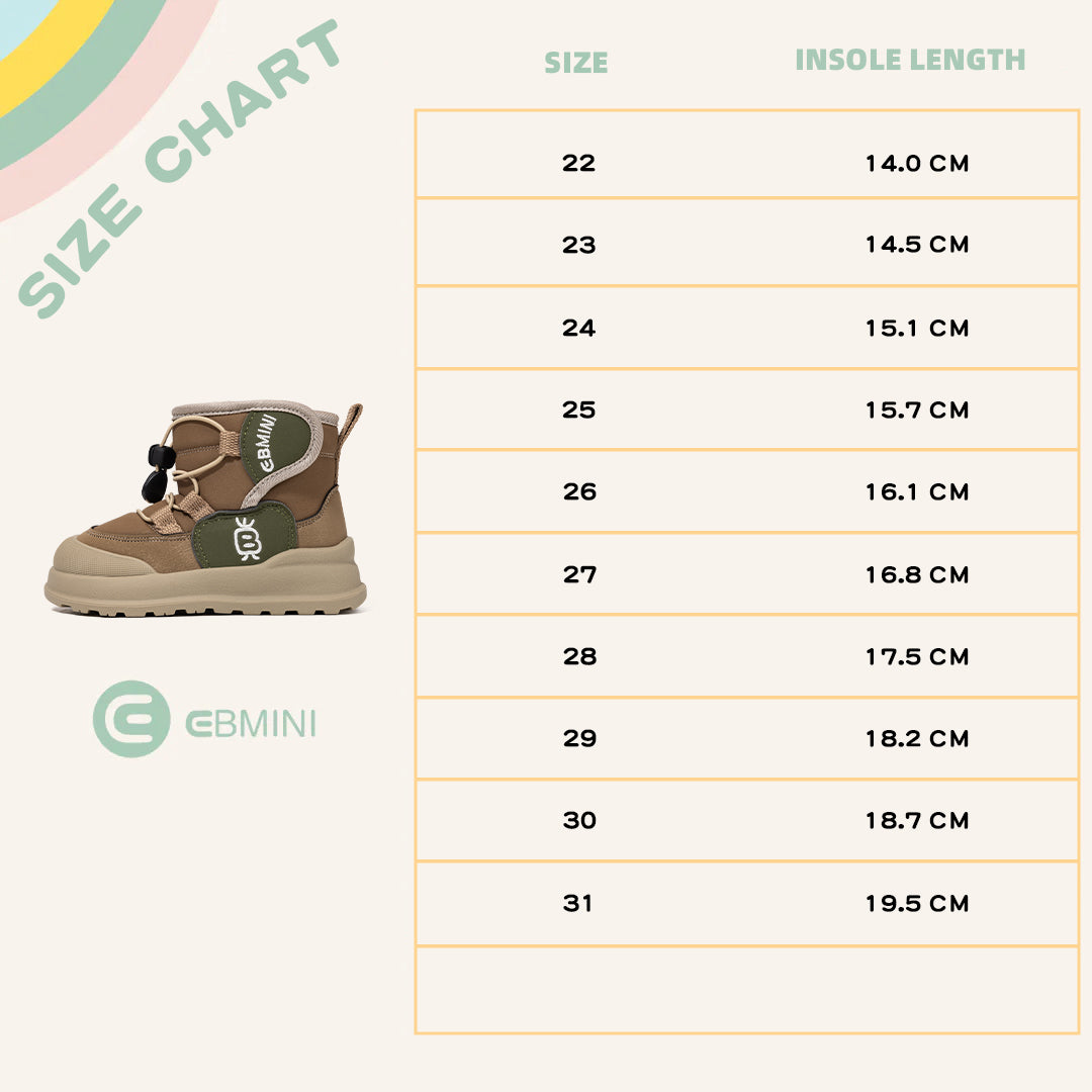 EBMINI Ultra-Light Children’s Snow Boots – Cosy, Anti-Slip & Waterproof