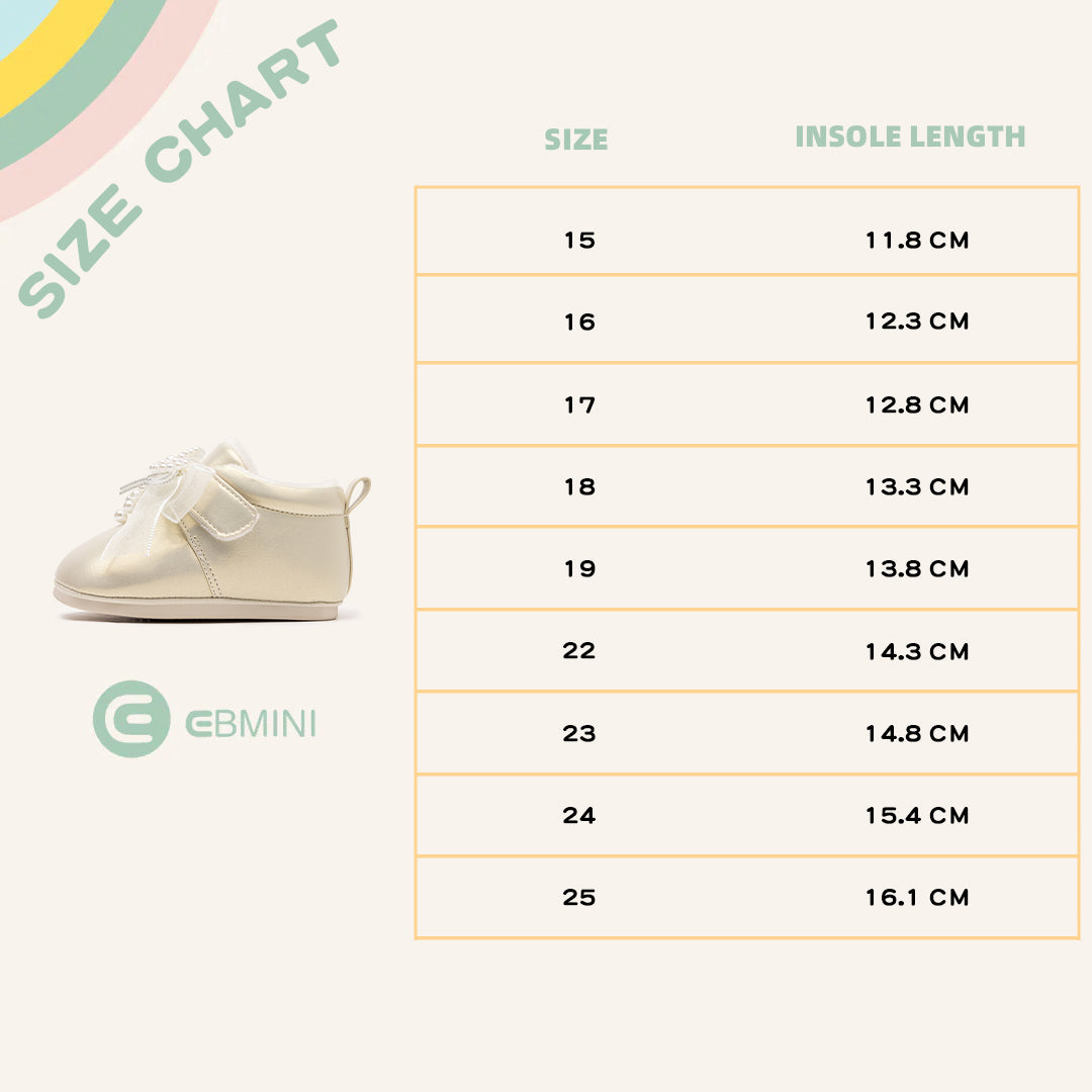 EBMINI Baby First Walker Shoes – Fleece Lined, Adorable Bow & Lightweight