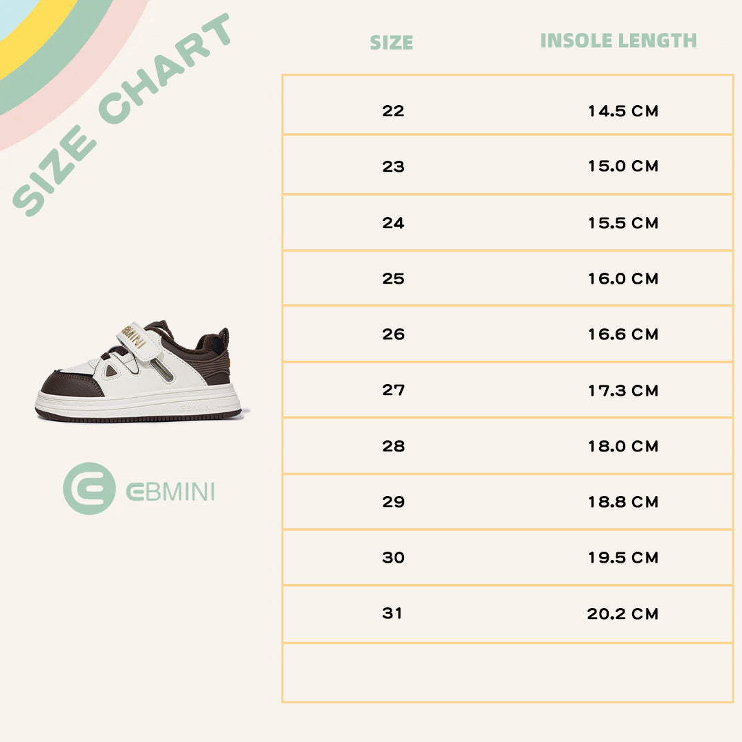 EBMINI Kids’ Sporty Velcro Trainers – Fleece-Lined, Warm & Easy to Wear