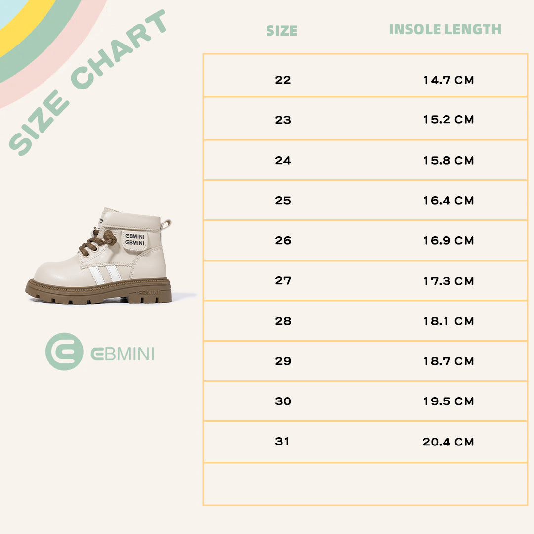 EBMINI Kids’ Waterproof Fleece-Lined Boots – Classic Style