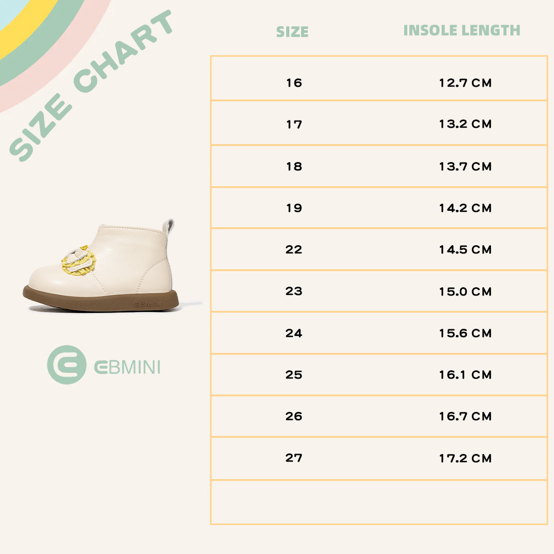EBMINI  Kids’ First-Step Boots – Fleece-Lined, Lightweight & Adorable Bow Design