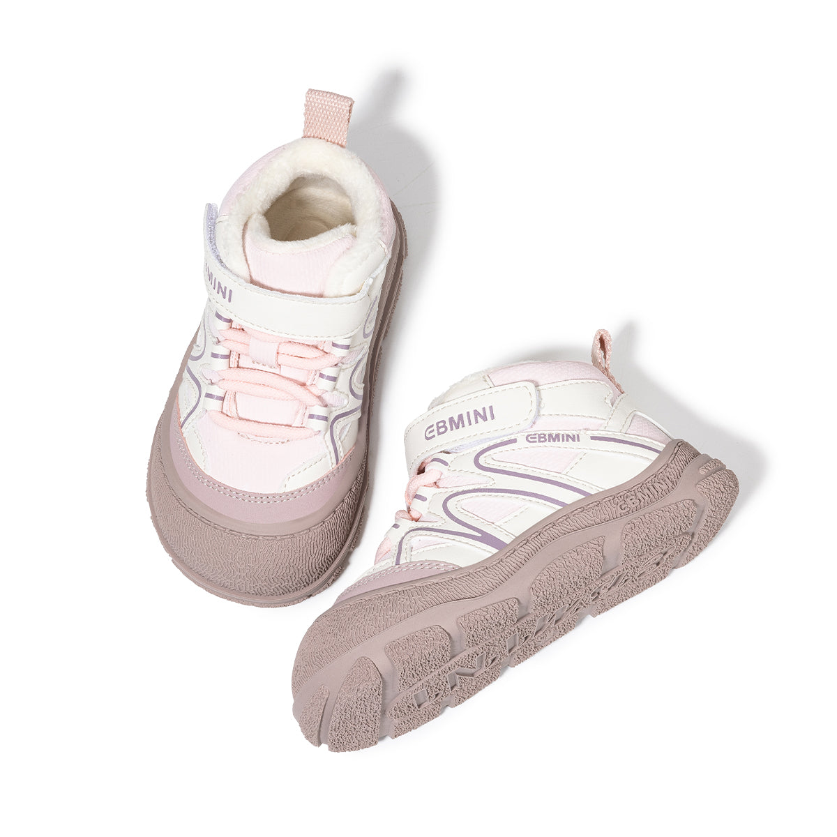 EBMINI Kids’ High-Top Boots – Warm Lined Interior, Waterproof Upper & Easy Velcro Fastening