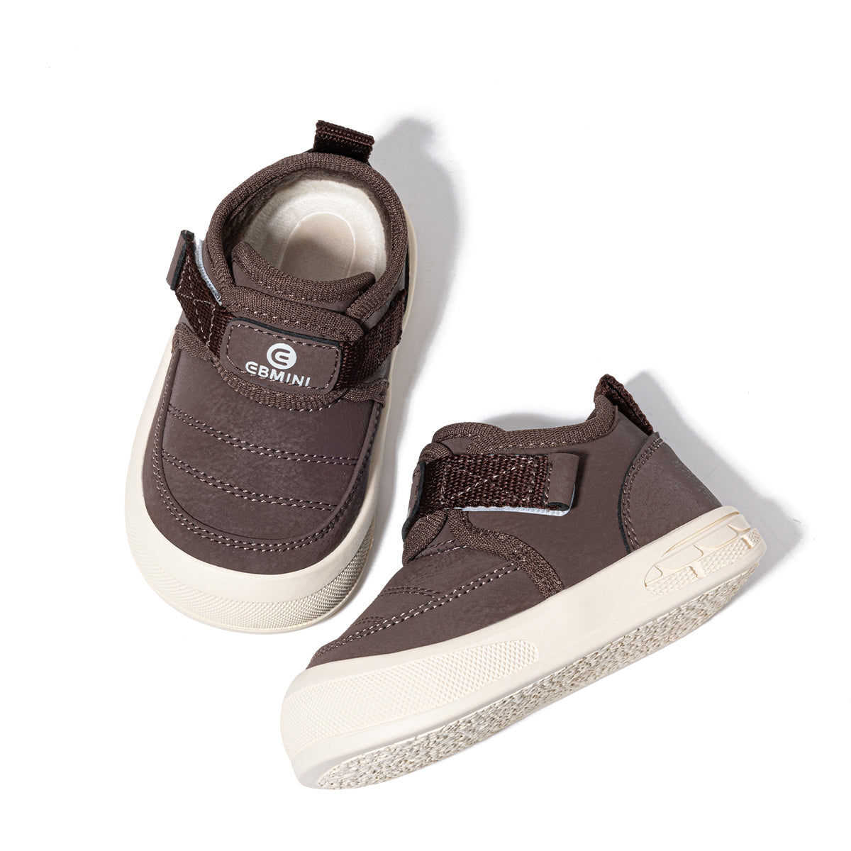 EBMINI Kids’ Sporty Velcro Trainers – Fleece-Lined, Non-Slip & Easy On and Off