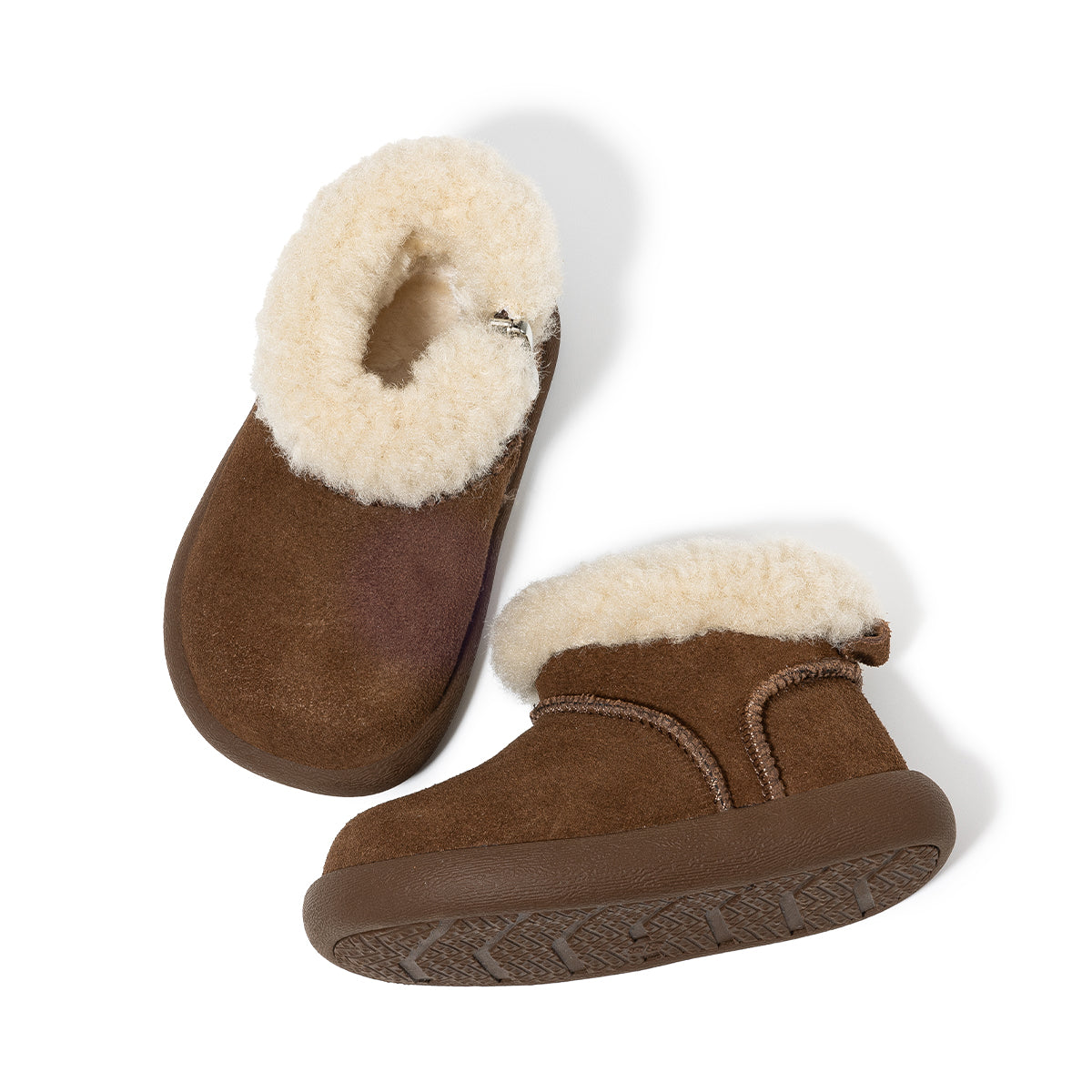 EBMINI Kids’ Classic Boots – Fleece-Lined, Fluffy Exterior & Non-Slip Sole