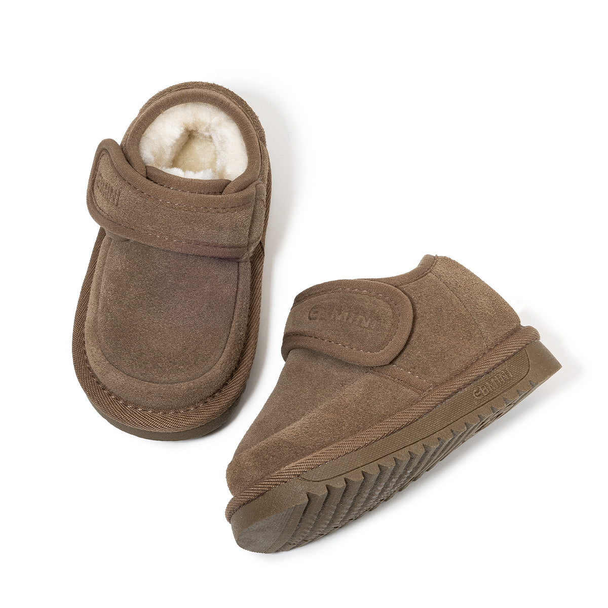 EBMINI  Kids’ Velcro Shoes – Fleece-Lined, Non-Slip & Easy to Put On and Take Off