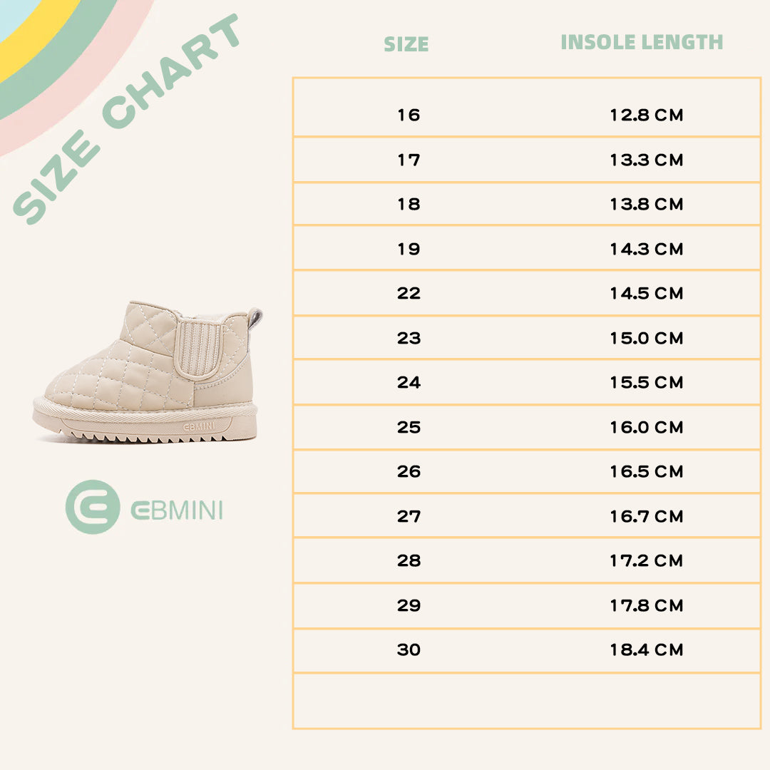 EBMINI Kids Winter Boots – Lightweight, Non-Slip & Stylish Toddler Shoes
