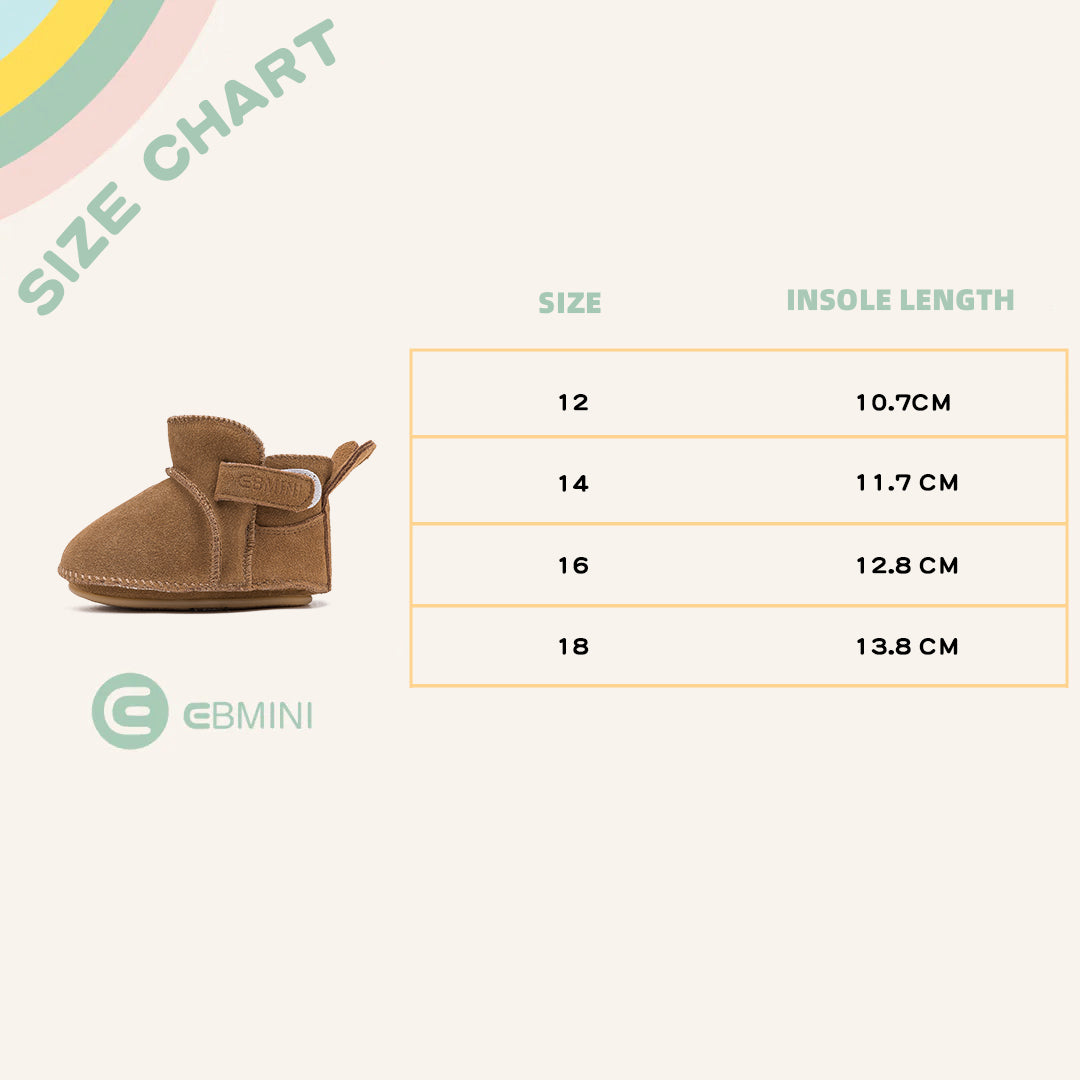 EBMINI Baby Girl's Winter Boots Fleece-Lined for Warmth, Soft & Lightweight