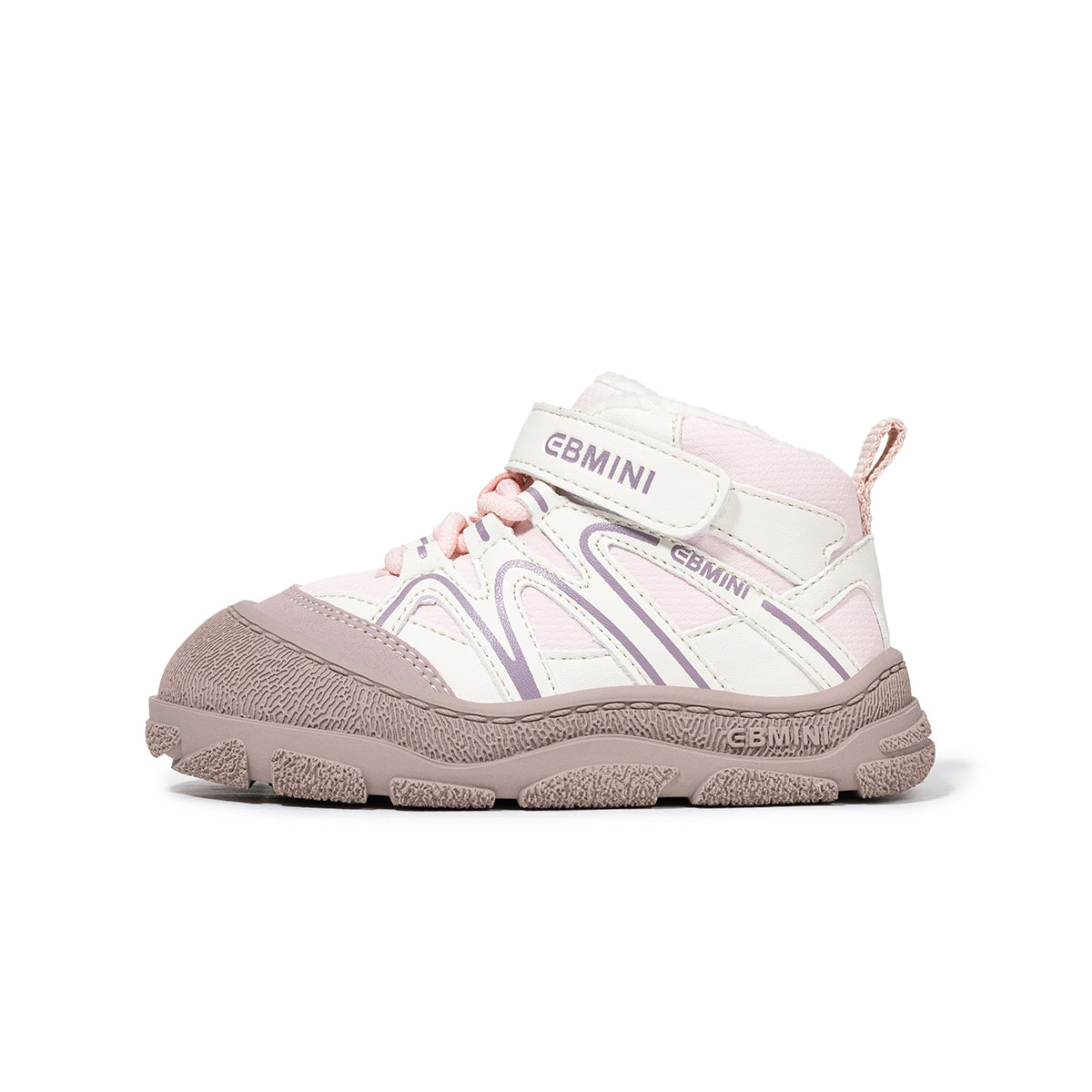 EBMINI Kids’ High-Top Boots – Warm Lined Interior, Waterproof Upper & Easy Velcro Fastening