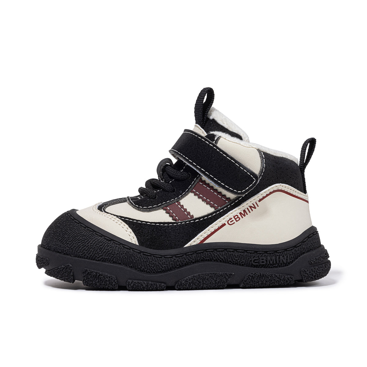 EBMINI  Kids’ Fleece-Lined Trainers – Lightweight & Easy On with Velcro Strap