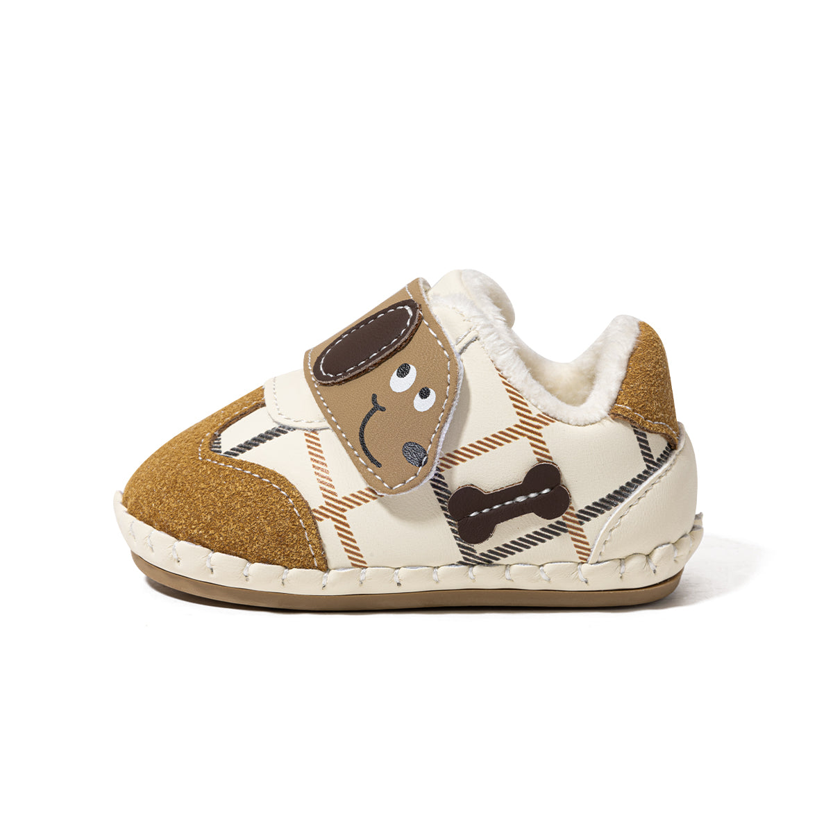 EBMINI Kids’ First Walker Shoes – Cute Dog Design, Soft & Lightweight with Easy Velcro Fastening