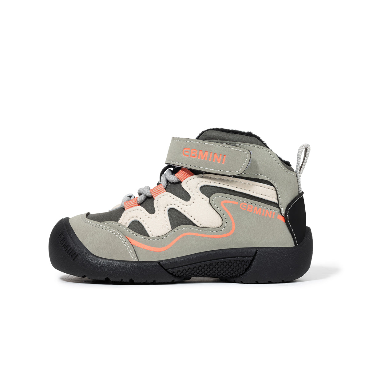 EBMINI Kids’ High-Top Trainers – Warm Fleece Lining, Non-Slip Sole & Easy On and Off