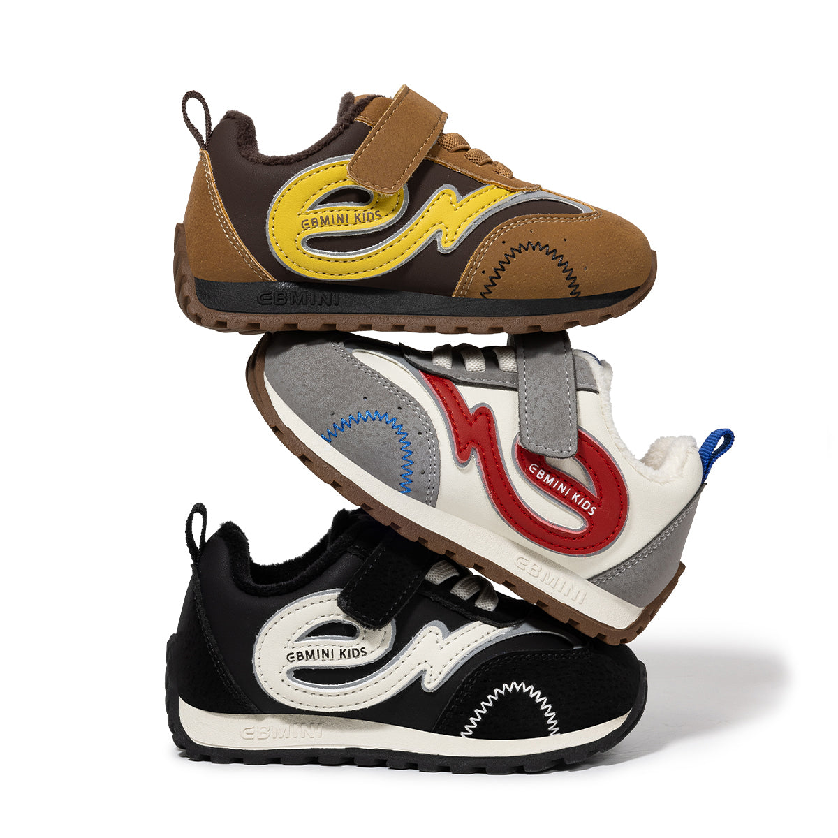 EBMINI Kids’ Warm Trainers – Fleece-Lined, Non-Slip & Ideal for Outdoor Play