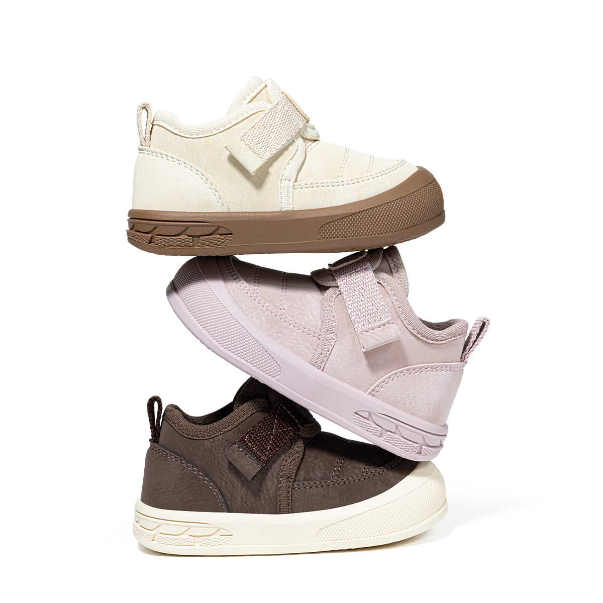 EBMINI Kids’ Sporty Velcro Trainers – Fleece-Lined, Non-Slip & Easy On and Off