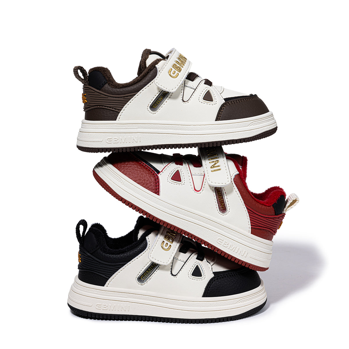 EBMINI Kids’ Sporty Velcro Trainers – Fleece-Lined, Warm & Easy to Wear