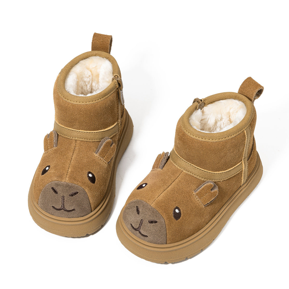 EBMINI Kids’ Cute Animal-Design Boots – Fleece-Lined & Non-Slip