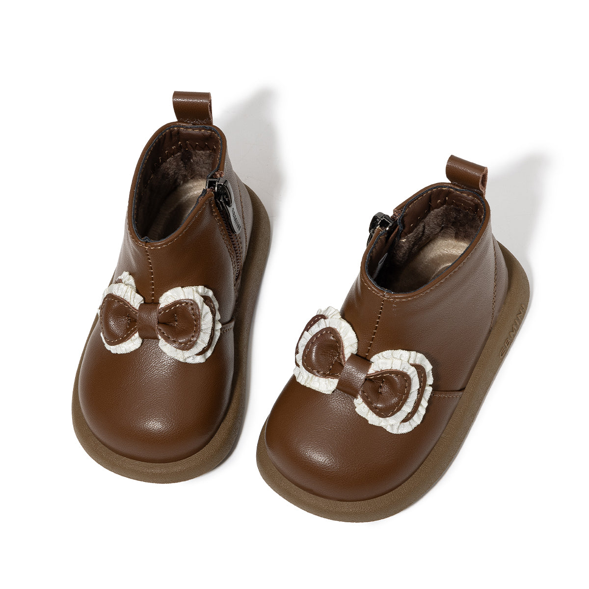 EBMINI  Kids’ First-Step Boots – Fleece-Lined, Lightweight & Adorable Bow Design