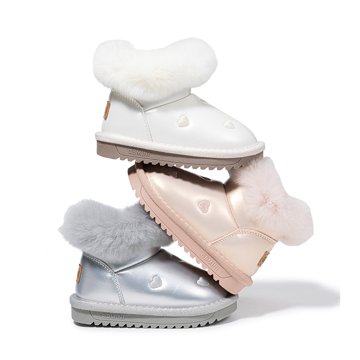 EBMINI Kids’ Snow Boots – Non-Slip, Fleece-Lined & Adorably Heart-Designed