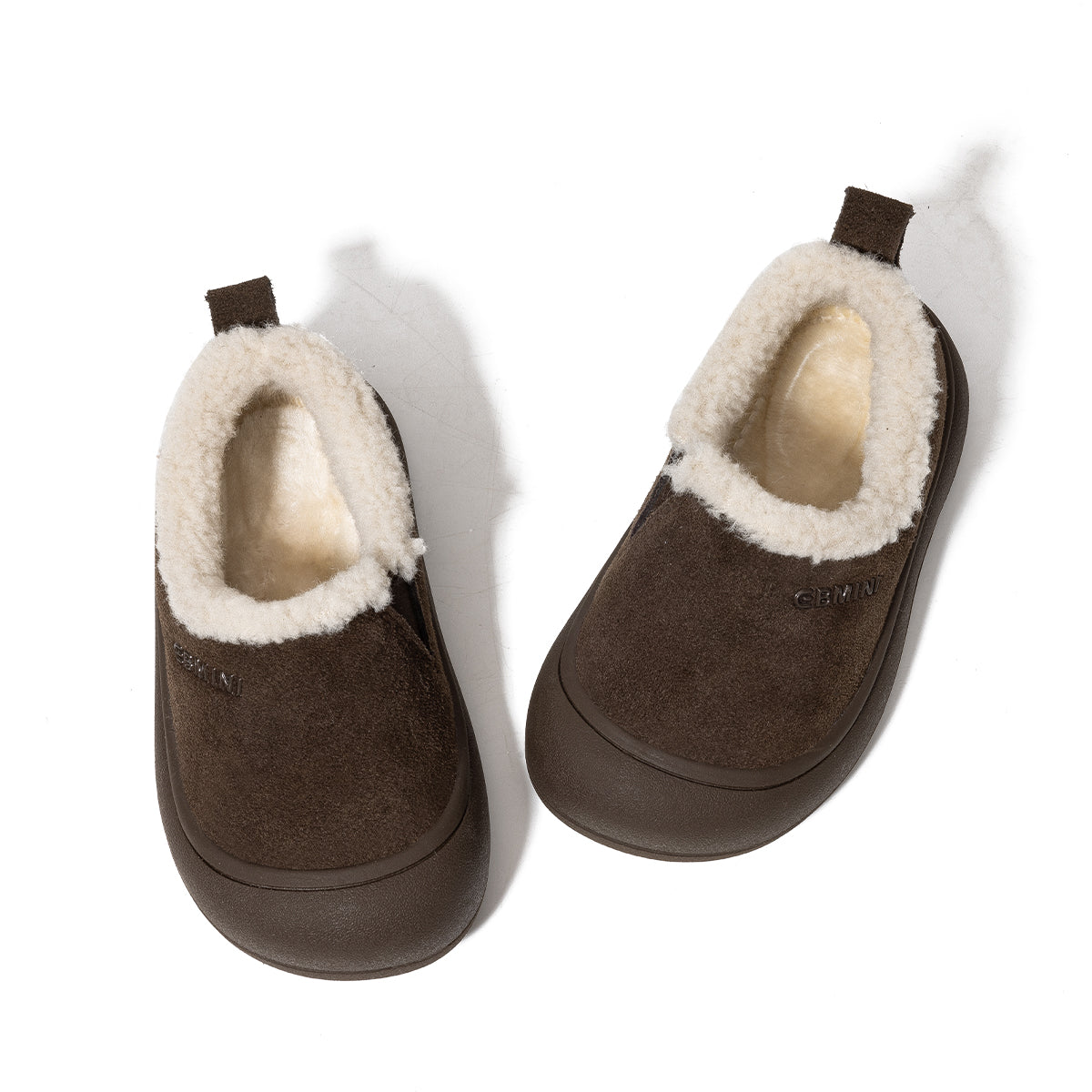EBMINI Kids’ Slip-On Shoes – Warm Fleece Lining, Minimalist Design & Lightweight for First Walkers